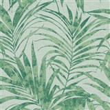 Vliesové tapety na zeď IMPOL IVY palmové listy zelené na zeleném podkladu - POSLEDNÍ ROLE