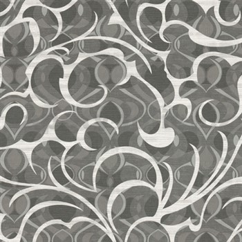 Vliesové tapety na zeď Opulence abstraktní vzor tmavě šedo-bílý