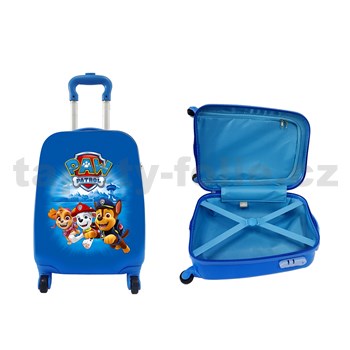 Dětský kufr vysoký na kolečkách Tlapková patrola -  modrý (Paw Patrol)