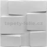 Obkladové panely 3D PVC TETRIS bílý rozměr 500 x 500 mm, tloušťka 1 mm,